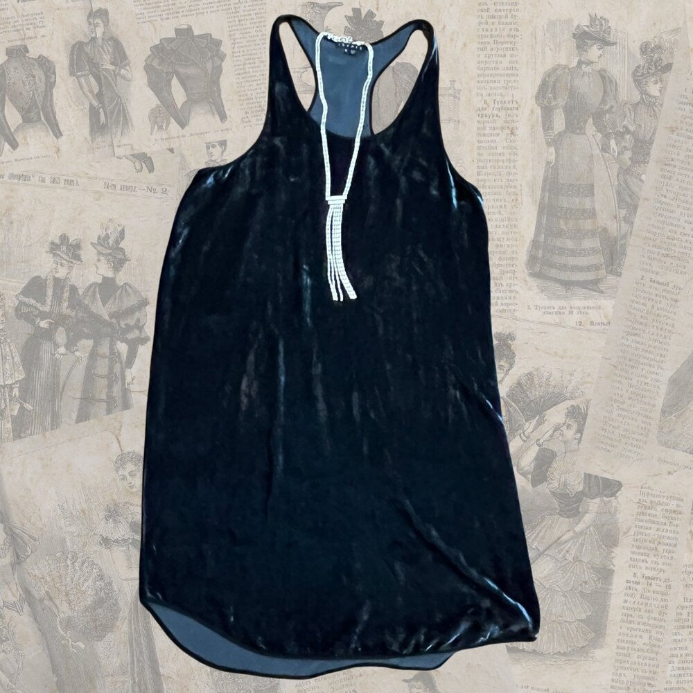 Theory Silk Blend Velvet Racerback Tank Dress in Indigo - 10 /M - EUC, like new!